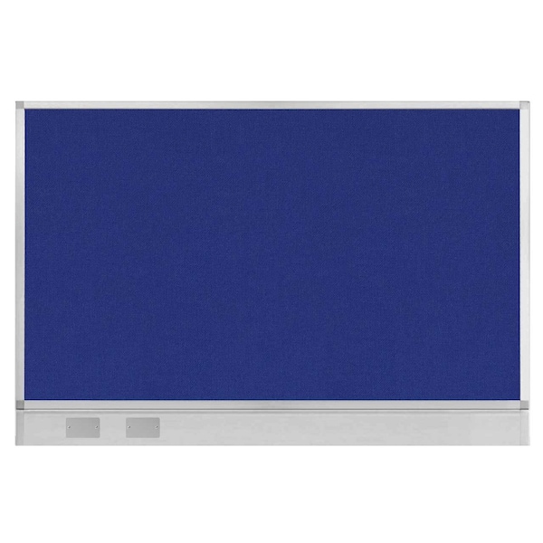 Hush Panel Configurable Cubicle Partition 6' x 4' Royal Blue Fabric w/ Cable Channel